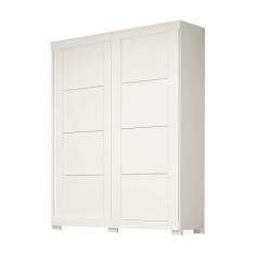 Imagem de Guarda Roupa Solteiro 2 Portas De Correr Helena Prime Acp Móveis Branc