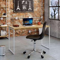 Imagem de Escrivaninha Studio Carvalho e Branca 120 cm