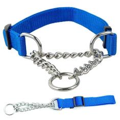 Imagem de Coleira 2.5cm Ajustavel Elo Torcido Aço Guia Corrente