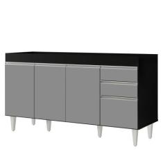 Imagem de Balcão Gabinete Para Pia 150cm Sem Tampo 4 Portas 2 Gavetas Marrocos P