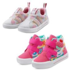 Imagem de Kit 2 Pares De Tênis Infantil Menina Escolar Mzshoes-Feminino