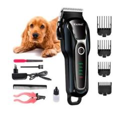 Imagem de Tosadora Maquininha de Cortar Pelo Cães e Gato Profissional - Kemei 19