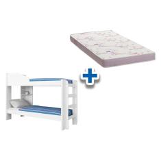 Imagem de Colchão Physical Ortobom (2Un) + Beliche Indy Branco