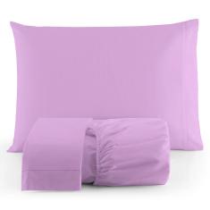 Imagem de Jogo De Lençol Luxo Casal King Com Elástico Toque Aveludado