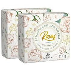 Imagem de 2UN Sabonete Vegetal Rosas Brancas 170g Davene