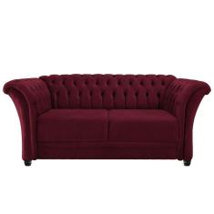 Imagem de Namoradeira Chesterfield Sofia Suede Bordô