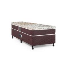 Imagem de Cama Box - Colchão Solteiro Class Pocket Híbrido One Face Castor Com B