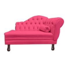 Imagem de Recamier Sofá Esquerdo Larissa 120cm Sala Corano Rosa Pink - INCASA DE