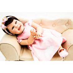 BK Cinza Boneca Bebe Real Reborn Realista Menina Mundo Brinquedos