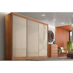 Imagem de Guarda Roupa Casal 3 Portas De Correr E 8 Gavetas Natus/Duna Cumaru/Fendi - Novo Horizonte