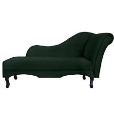 Imagem de Recamier Namoradeira Divã Lado Esquerdo Olivia Suede Verde - DS Estofados