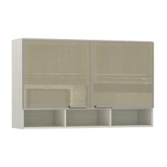 Imagem de Armário Luciane 120cm 2 Portas com Vidro Reflecta Bronze + Nicho Luci