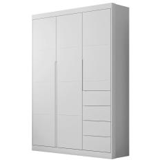 Imagem de Guarda Roupa Infantil 3 Portas 4 Gavetas Lilly P04 Branco - Mpozenato