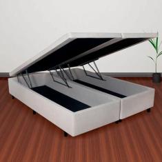 Imagem de Cama Baú Queen 158cm X198cm Madeira em Eucalipto Areia