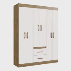 Imagem de Guarda-roupa 30206 6 Portas 2 Gavetas 2 Prateleiras Rivera
