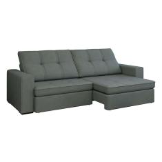 Imagem de Sofá 3 Lugares Retrátil E Reclinável Flexforma Versalhes Veludo Cinza 230 Cm