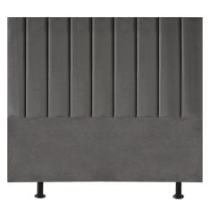 Imagem de Cabeceira Estofada Cama Box King 195 Cm Marina Linho cinza