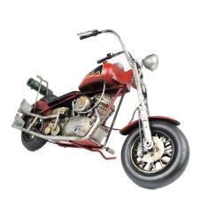 Imagem de Miniatura Colecionável Moto Customizada Ano 1949 Red Verito