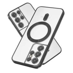 Imagem de Yetagso Capa magnética para Samsung Galaxy S21 Ultra, galvanizada, fina, fina, para celular Samsung S21 Ultra, com proteção para câmera, capa à prova de choque para Samsung S21 Ultra compatível com