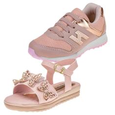 Imagem de Kit 2 Tênis Escolar Infantil e Sapatilha de Menina-Feminino