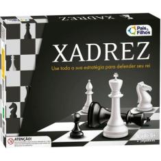 Imagem de Jogo De Xadrez Rei Tamanho Real 5,4cm Com Tabuleiro - Pais E Filhos