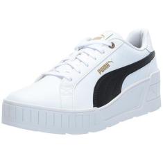 Imagem de PUMA Tênis feminino Karmen Wedge, Puma branco-puma preto e dourado, 36