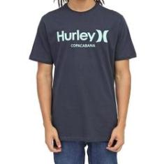 Imagem de Camiseta Hurley Silk Copa Cabana Masculina  Marinho