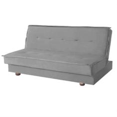 Imagem de Sofá Cama Diamante 2 Lugares 180cm Aifos Tecido Suede Cor Cinza