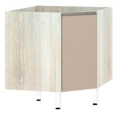 Imagem de Balcão Sem Tampo Canto Diagonal Luciane Luci Legno Crem e Connect