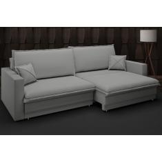 Imagem de Sofá Tango 2,60M Sem Caixa, Retrátil E Reclinável Velosuede Grafite - Netsofas