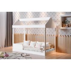 Imagem de Cama Infantil Montessoriana Crystal Menino Menina Casinha Grade Elegan