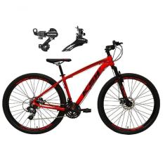 Imagem de Bicicleta Aro 29 Ksw Xlt Alumínio 24v Câmbios Shimano Garfo Suspensão - Vermelho Tam.19