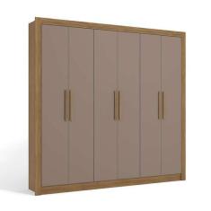 Imagem de Guarda-Roupa Casal Hilda 6 PT 2 GV Nogueira e Fendi - Kappesberg