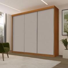 Imagem de Guarda Roupa Casal Ambiente Ímola 3 Portas de Correr Carvalho New Mani