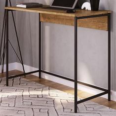 Imagem de Escrivaninha Dobrável Industrial Steel Quadra Artesano 90 cm (largura) Mdp Vermont Aço Preto Fosco