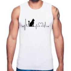 Imagem de Regata Batimentos Cardíacos Gato - Foca Na Moda