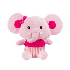 Imagem de Elefante Rosa Orelhudo Sentado 34Cm - Pelúcia