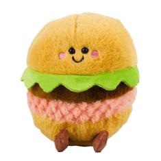Imagem de Pelúcia Hamburger Com Rosto Feliz Fofo 18cm