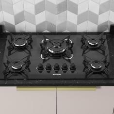 Imagem de Cooktop Electra 5 Bocas Tripla Chama Preto Bivolt 
