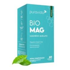 Imagem de Biomag Magnesio Quelato Bisciglinato Puravida 60 Cápsulas - Pura Vida