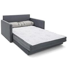 Imagem de Sofá-cama 3 Lugares Herval Space Suede Cinza, 176 cm