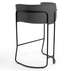 Imagem de Kit 4 Banquetas Decorativas Base Aço  Betina C-03 Corano  Chumbo - Domi