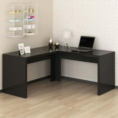 Imagem de Mesa Para Escritório Angular Preto Me4116 - Tecno Mobili