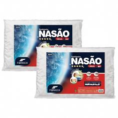 Imagem de Kit 2 Travesseiro Nasa Alto Nasão 14cm 50x70cm Fibrasca Branco
