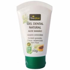 Imagem de Gel Dental Aloe Mamão 60g Livealoe