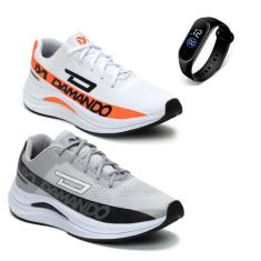 Imagem de Kit 2 Tênis Masculino Academia Caminhada Corrida Leve Confortavel + Re
