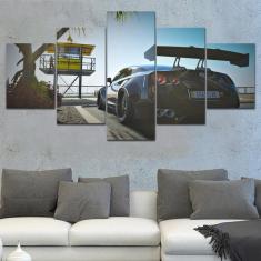 Imagem de Quadro Decorativos Carro esportivo com 5 peças 130x65