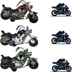 Imagem de Carrinhos 3 Motos Brinquedo Para Seu Filho Oficial Ideal Para Presente