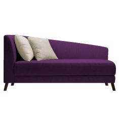 Imagem de Recamier Heitor 160cm Suede Cor Roxo/bege