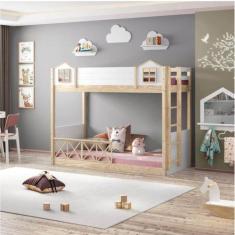 Imagem de Beliche Montessoriana Garden com Grade X Dupla Casatema